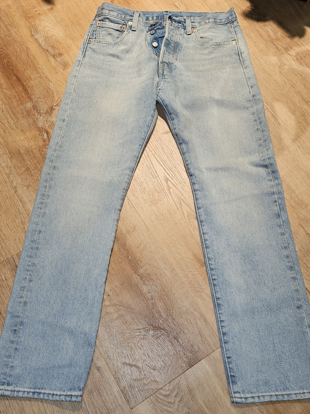 Levi's Premium Original 501 Button-Fly Jeans in a light wash 30x30 mens